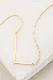 Block Letter Monogram Necklace by Anthropologie at Anthropologie