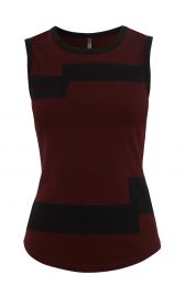 Block Printed Fitted Vest at Karen Millen