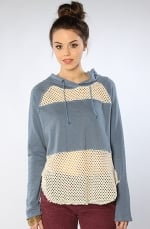 Blocked mesh hoodie by Free People at Karmaloop