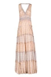 Blooming Mirage Ruched Chiffon Long Dress at Luisa Beccaria