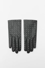 Bloomingdale s Beaded Leather Gloves at Zara