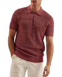 Blossam Textured Quarter Zip Polo Shirt at Bloomingdales