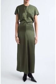 Blouson Bodice Satin Maxi Dress at Nordstrom