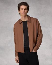 Blouson Viscose Zip Shirt - Clay rag amp bone at Rag & Bone