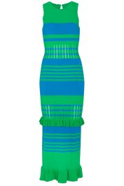 Blue And Green Knit Luxe Dress Never Fully Dressed at Never Fully Dressed