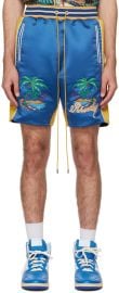 Blue And Yellow Souvenir Shorts at Ssense