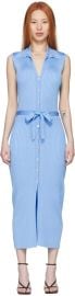 Blue Aubree Midi Dress by Nanushka on Sale at Ssense