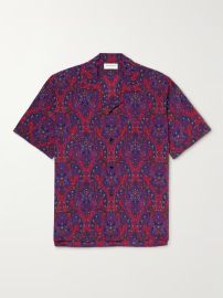 Blue Camp-Collar Paisley-Print Silk Shirt SAINT LAURENT MR PORTER at Mr Porter