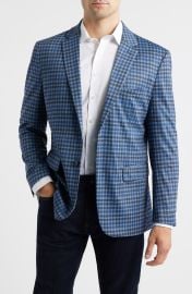 Blue Check Knit Sport Coat at Nordstrom