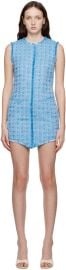 Blue Crystal Minidress by Staud on Sale at Ssense