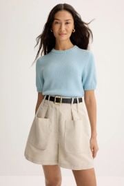 Blue Elsie Short Sleeve Sweater by Toccin Rent the Runway at Rent the Runway