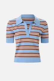 Blue Emma Polo Top by AKNVAS Rent the Runway at Rent the Runway