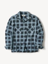 Blue Gradient Plaid Case Study Camp Shirt Buck Mason at Buck Mason