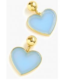 Blue Heart Drop Earrings by J. Crew at J Crew