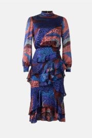 Blue Isa Ruffle Dress by SALONI Rent the Runway at Rent the Runway