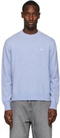 Blue Patch Sweater by Acne Studios on Sale at Ssense