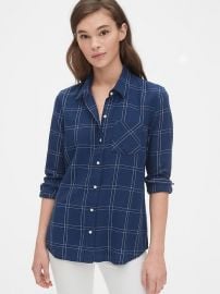 Blue Plaid Flannel by Gap at Gap