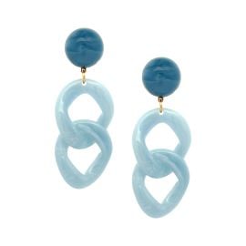 Blue Resin Clip On Earrings Jennifer Miller Jewelry at Jennifer Miller