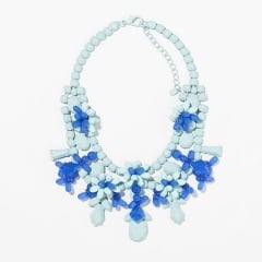 Blue Rhinestone Necklace at Zara