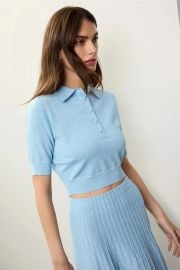 Blue Shimmer Top by Ronny Kobo x RTR Rent the Runway at Rent the Runway