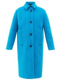 Blue Single-breasted cotton-blend corduroy coat Prada FASHION US at Matches