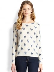 Blue Skull Sweater by 360 Sweater at Saks Fifth Avenue