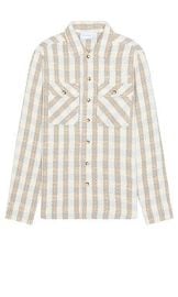 Blue Sky Inn Boucle Long Sleeve Shirt In Check at Revolve