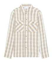 Blue Sky Inn Boucle Long Sleeve Shirt in Check FWRD at FWRD