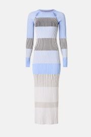 Blue Striped Knit Maxi Dress by BOSS Rent the Runway at Rent the Runway