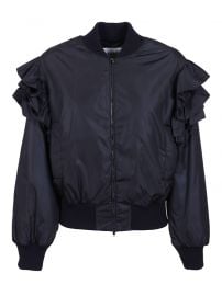 Blue Technical Fabric Bomber Jacket by Max Mara at Italist