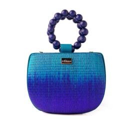 Blue Woven Straw Handbag Soli amp Sun at Soli and Sun