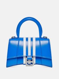 Blue X adidas Hourglass XS striped leather handbag Balenciaga FASHION US at Matches