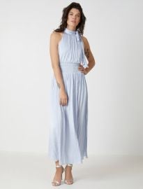 Blue Xenia Halter Maxi Dress  Dresses at BCBGMAXAZRIA