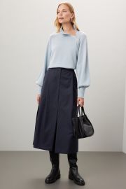 Blue Zip Neck Sweater by Marissa Webb Collective for 50 Rent the Runway at Marissa Webb