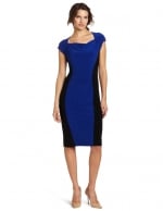 Blue and black colorblock dress at Amazon