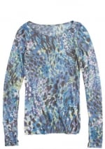 Blue and pink animal print longsleeve top like Pennys at Delias