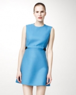 Blue belted dress by Stella McCartney at Neiman Marcus