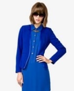 Blue blazer with similar collar at Forever 21