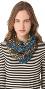 Blue cheetah scarf at Shopbop