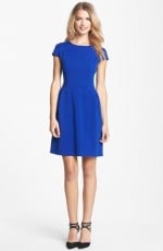 Blue fit and flare dress by Eliza J at Nordstrom