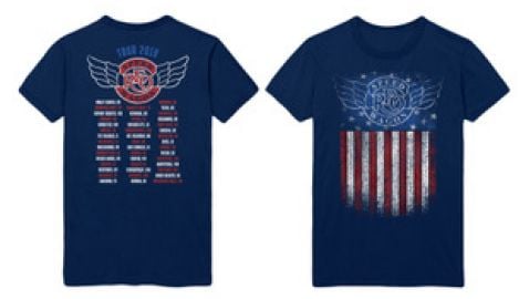 Blue flag tee at REO Speedwagon