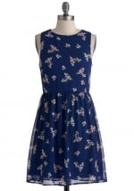 Blue floral dress from Modcloth at Modcloth