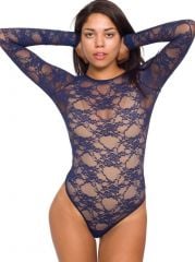 Blue lace bodysuit by American Apparel at Amazon