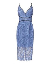 Blue lace dress at Intermix