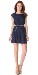 Blue lace dress by Madewell at Shopbop