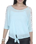 Blue lace top at Wet Seal at Wet Seal