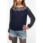 Blue lace top from Urban Outfitters at Urban Outfitters