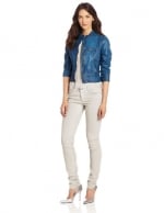 Blue leather jacket by Lucky brand at Amazon