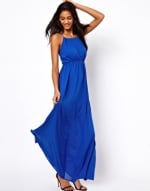 Blue maxi dress with keyhole detail at Asos