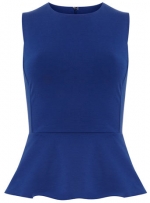 Blue peplum top from Dorothy Perkins at Dorothy Perkins